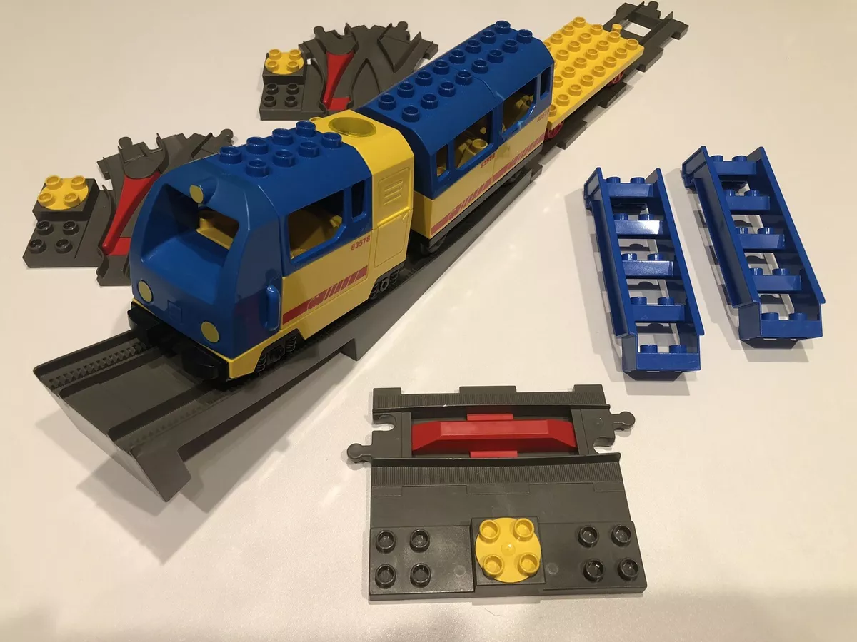 BIG LEGO DUPLO train set: Train Engine & Cars, BRIDGE, Switches, Overpass,  TRACK