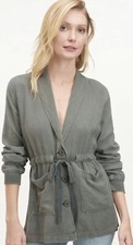 Splendid Soleil Soft Rayon Linen Olive Green Jacket Size Large. Mrsp  $178 Nwt