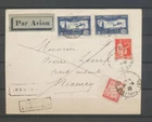 1933 approx. PARIS-NIAMEY, PA pair n°6 + 50c, tax 30c, arrival NIAMEY, SUP X5182