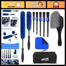 10Pcs Wheel Brush Kit - Tire Rim Cleaning Brushes, Bendable Car Detailing Set