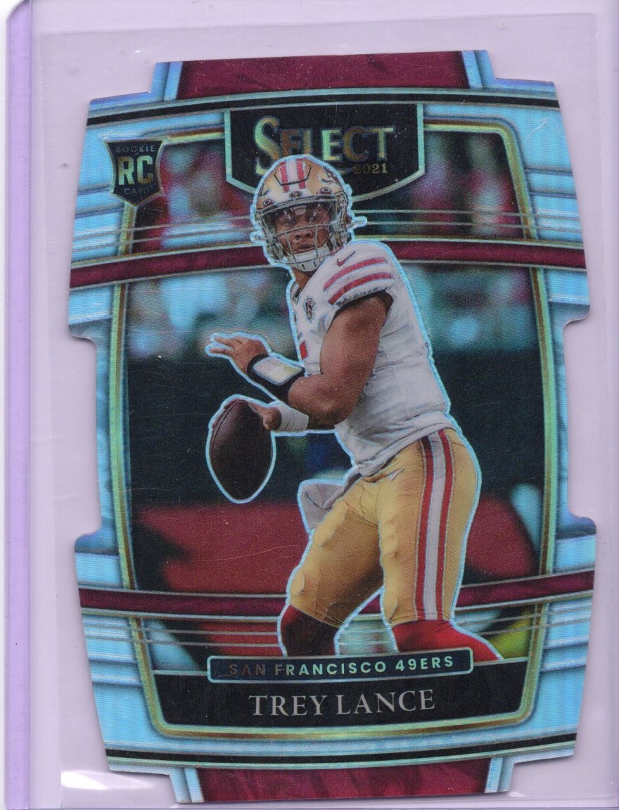2021 Panini Select - Concourse Trey Lance #45 Silver Prizm Die-Cut (RC)