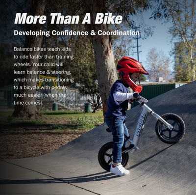 Strider 12” Pro Bike, Silver - Balance Bicycle for Kids 1 to 5