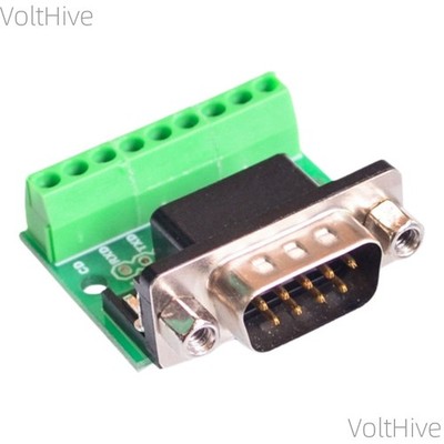 3PCS DB9 Jack Adapter Screw Terminal Block for RS232 and RS485 Conversion Board