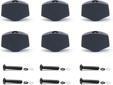 6PCS Metal Small Square Shape Guitar Tuning Peg Buttons,Tuning Key Black 