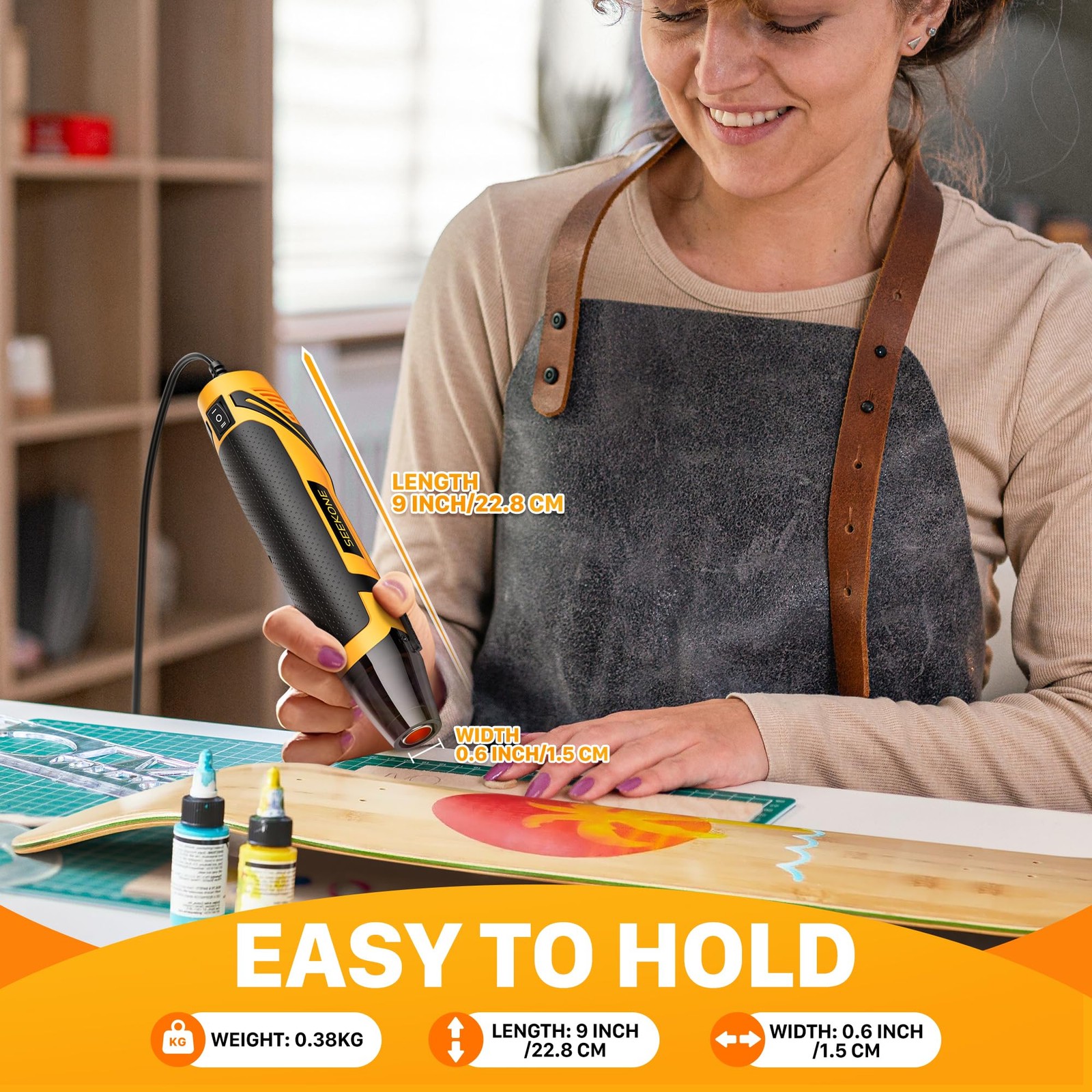 Heat Gun 350W with 2 Temp Settings Hot Air Tool for Crafting & Shrink Tubing