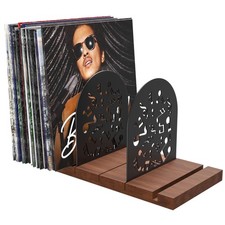 Vinyl Record Storage, Record Holder for 70-100 LP, Solid Pine Wood Vinyl Holder