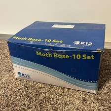 K12 Math Base-10 Set Plastic Place Value Blocks Manipulatives Blue Pieces Used