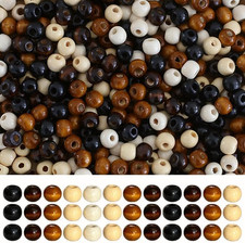 1000Pcs Natural Colors Wooden Beads Vintage round Natural Brown Wooden Beads