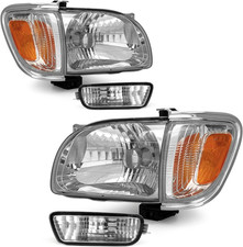 2001-2004 for Toyota Tacoma Headlight Assembly 6Pcs   Compatible Replacement