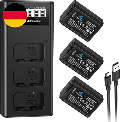Homesuit NP-FW50 Akku 1300Mah & LCD Ladegerät Kit Für Sony Alpha A6000 A6300 A64