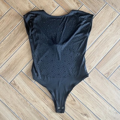 Terranova Damen-Body Damen t-shirt, Bluse, Für den Sommer, Schwarz, M