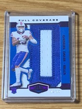 Gabriel Davis 2020 Panini Plates & Patches Full Coverage Purple S#02/10 RC Patch