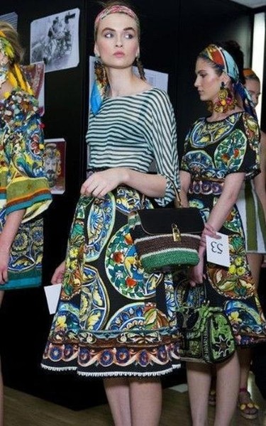 Women Dolce & Gabbana Dress Multicolor Polyester #3CU6