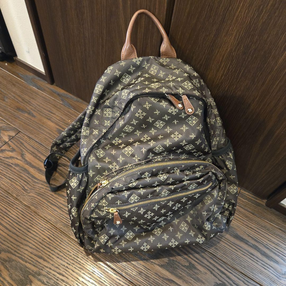 Russet Monogram Pattern Backpack - image 2