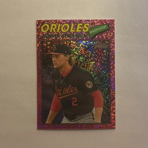 2026 Topps Heritage Gunnar Henderson Burgundy Speckle Refractor #287 Orioles