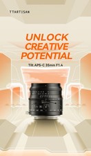 TTArtisan 35mm F1.4 Tilt APS-C Manual Focus Lens For Sony Fuji Nikon Canon M43