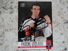 Columbus Blue Jackets Pascal Leclaire Signed Autographed 2003-04 Pacific Nr.Mint
