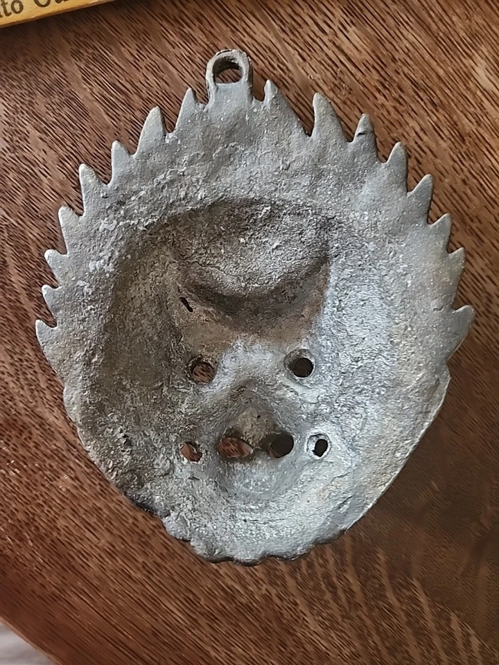 6" Brass Bronze Garuda Wall Hanging face mask head home decor wall decoration - Image 3 of 4