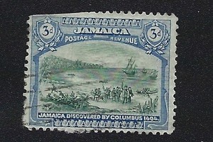 JAMAICA KGV 1919-21 SG83 3d myrtle-green and blue Used