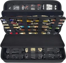 Knife Display Case for 66+ Pocket Knives Storage Organizer Collection Pouch Bag