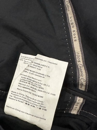 Hugo Boss Blazer Men’s 100%Cotton Órganic Sport Coat Light Denim Look Black 42R - Picture 16 of 19