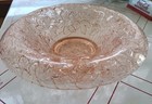 Westmoreland Bramble Pink Maple Leaves Glass Fruit Bowl 11 1/2" Vintage 