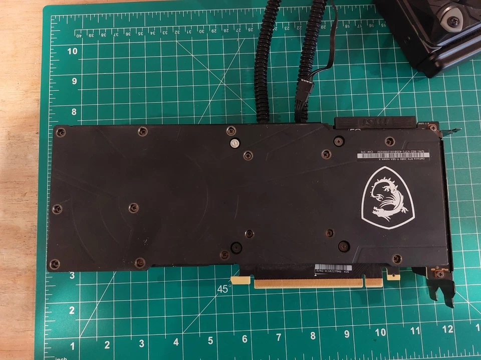 USED MSI GeForce RTX 2080 Ti Sea Hawk 11GB GDDR6 Water Cooled GPU PCIe x16 - Image 4 of 4