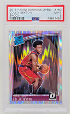 2018 Optic SHOCK REFRACTOR COLLIN SEXTON RC Rookie Basketball Card PSA 9 MINT. rookie card picture