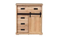 Sideboard 75 X 35 X 85 Cm Akazienholz Massiv Naturfarben Ohne Baumkante Liano 6