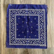 Vintage Fast Color Bandanna All Cotton 1970s Faded Worn Distressed