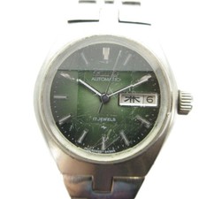 SEIKO 2206-0240 Watch Automatic Cut Glass Calendar Green Dial Silver GY18 /MQ La