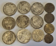 Set Of 13 Turkey Lira Coins (10, 1000, 2500, and 5000)