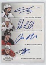 2013-14 Panini Playoff Contenders Fours Jon Merrill Nathan Beaulieu Auto 04vj