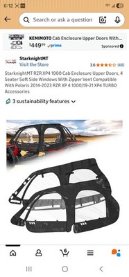 StarknightMT UTV Cab Enclosure for Polaris 14' - 23' RZR XP 4 1000/19-21 XPR