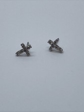 925 Sterling Silver Cross Earrings Studs