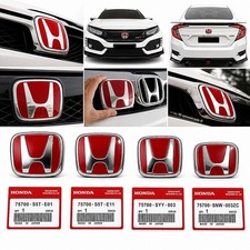 Insignia emblema rojo Honda para Honda Civic Accord CRV HRV Jazz delantero trasero