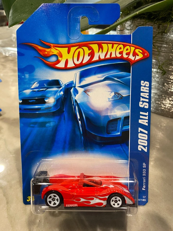 2007 Hot Wheels #139 Tout Stars Ferrari 333 SP Rouge Variante W/Blanc 5 Rayons - Photo 1/1