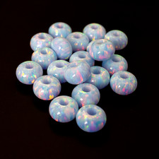 Blizzard Blue Astral Opal  Rondelle Bead