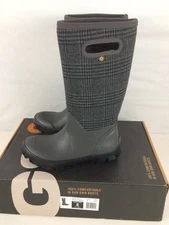 Excellent Bogs Whiteout Plaid Women's Winter Boots, Cement Multi, W8