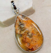 Natural Graphious Point Gem 925 Solid Genuine Sterling Silver Pendant , @1-9