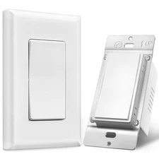 3-Way Wireless Light Switch, 15A, Expandable, No Wiring Required