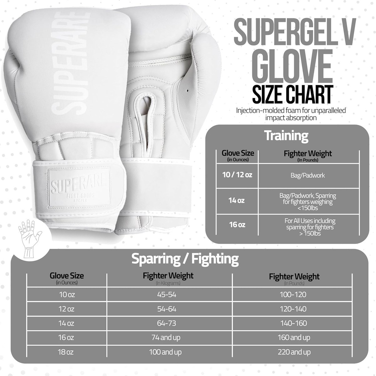 Superare Supergel V Boxing Gloves, Professional Training, 14