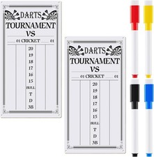 Juexica 2 Pieces Dart Scoreboard Dry Erase Score multi-color