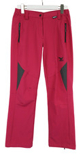 SALEWA Dura pantaloni elasticizzati donna UK 10 rosa zip logo tasca trekking