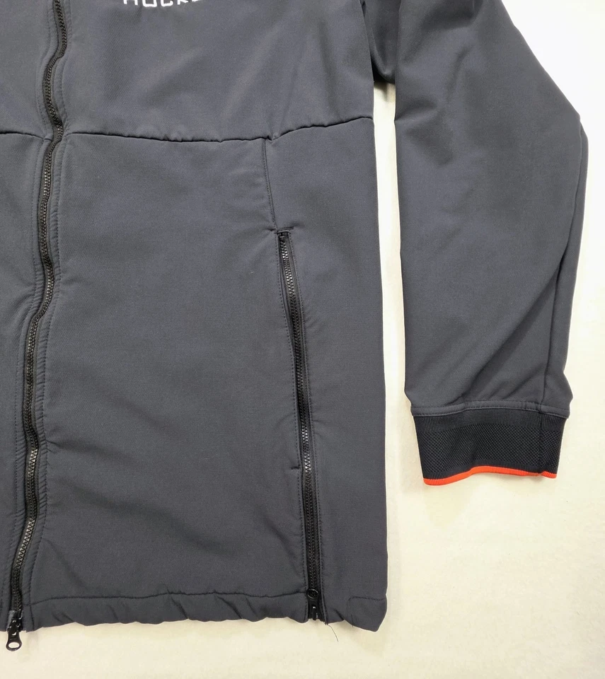 Chaqueta Nike de hockey verde boliche para hombre L carcasa suave bordada cremalleras laterales forrada Foto 4 de 4