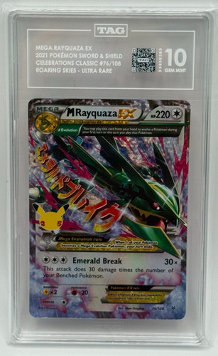 M Rayquaza-EX graded TAG 10 for sale on eBay