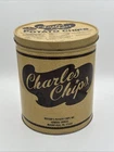 Charles Chips Farm Fresh Potato Chip - 1 Pound - Empty Textured Tin - Vintage Ad