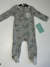 NWT Disney Baby STITCH Sz: 3-6 M SLEEPER PAJAMAS Zip Front Lightweight  b39 