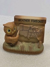 Vintage Ceramic Weather Forcast Owl Made In Taiwan 