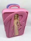 Vintage Barbie 2002 Pink Barbie Take Along Rolling Trunk Doll & Accessory Holder